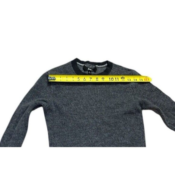 Banana Republic Italian fine Marino yarn by Baruffa sweater gray small pullover - Picture 8 of 11